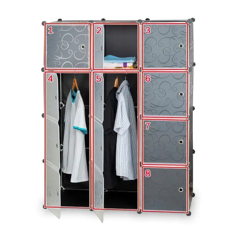 Пластиковый складной шкаф Storage Cube MP31262, 8 секций