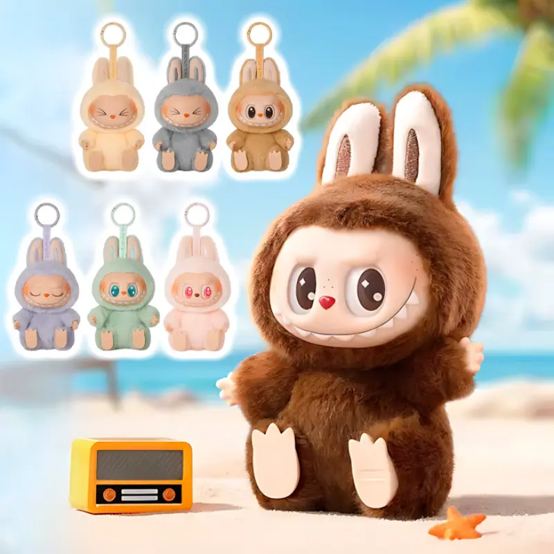 アイドル Labubu v2 Іграшка-сюрприз брелок Labubu 2 серія, оригінал Pop Mart, 14 см, м