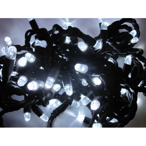 Уличная гирлянда нить 100 LED 10 метров WIMPEX Белая, черный провод - фото 3