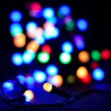 Вулична гірлянда нитка 100 RGB LED 10 метрів WIMPEX кольоровий, чорний провід
