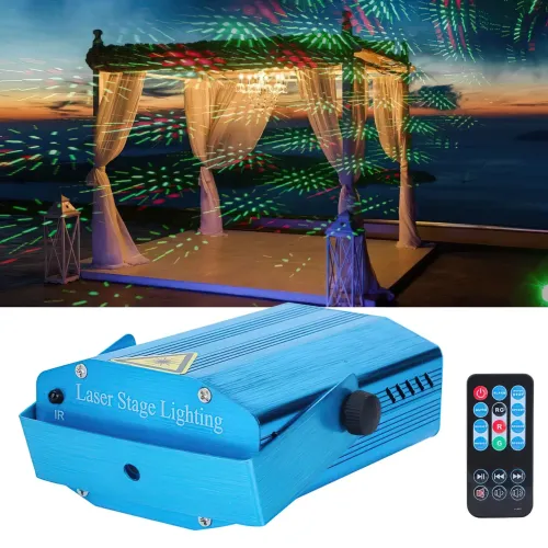 Лазерний проєктор Disco Laser, Світломузика, 2 режими, із системою охолодження, синій - фото 5