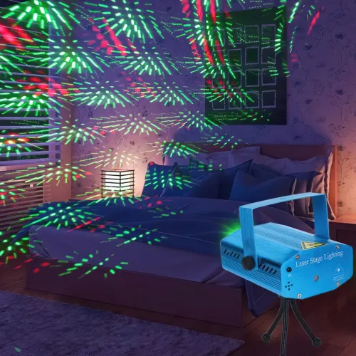 Лазерний проєктор Disco Laser, Світломузика, 2 режими, із системою охолодження, синій - фото 6