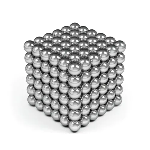 Магнитный кубик NEOCUBE, 216 шариков, диаметр 5 мм, одноцветный, металлик