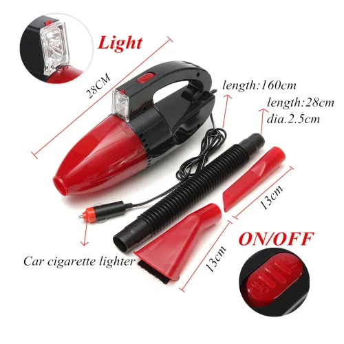 Автомобильный пылесос Vacuum cleaner 60w с фонарем - фото 14