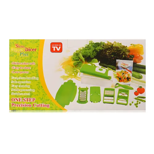 Овощерезка Nicer Dicer Plus, многофункциональная мультирезка из нержавеющей стали для овощей, фруктов, сыра - фото 12