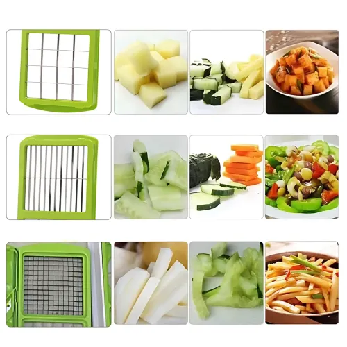Овощерезка Nicer Dicer Plus, многофункциональная мультирезка из нержавеющей стали для овощей, фруктов, сыра - фото 16