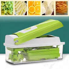 Овочерізка Nicer Dicer Plus, багатофункціональна мультирізка з нержавіючої сталі для овочів, фруктів, сиру