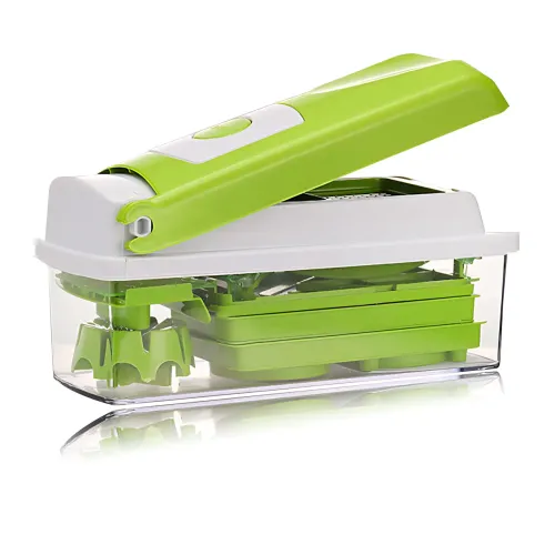 Овочерізка Nicer Dicer Plus, багатофункціональна мультирізка з нержавіючої сталі для овочів, фруктів, сиру - фото 4