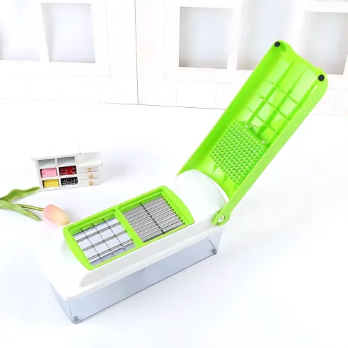 Овочерізка Nicer Dicer Plus, багатофункціональна мультирізка з нержавіючої сталі для овочів, фруктів, сиру - фото 3