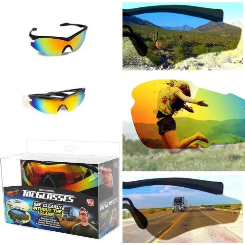 Солнцезащитные очки поляризационные Bell Howell TAC Glassess в стиле милитари, черные - фото 8
