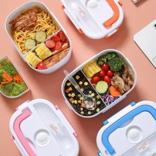Ланч-бокс автомобильный Electric LunchBox с подогревом еды за 5 минут, 40 Вт, 1 литр, от прикуривателя 12 В - фото 18