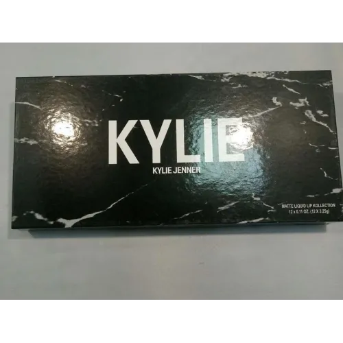 Помада Kylie в мраморной коробке черная или белая (12 штук) - фото 6