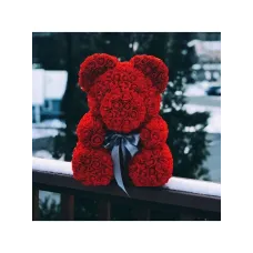 Середній Ведмедик з троянд у КОРОБЦІ 3D Oh My Teddy 25 см заввишки