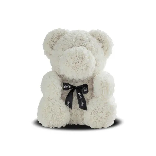 Середній Ведмедик з троянд у КОРОБЦІ 3D Oh My Teddy 25 см заввишки - фото 5