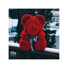 Средний Мишка из роз в КОРОБКЕ 3D Oh My Teddy  25 см высотой