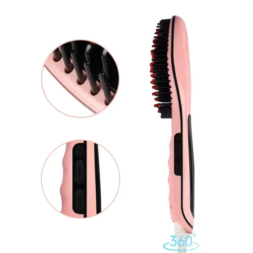 Расческа-выпрямитель FAST HAIR STRAIGHTENER, 29 Вт, до 230 градусов, турмалиновые покрытие, с дисплеем - фото 4