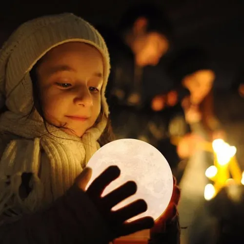 Ночник в виде Луны 3D Moon Light 15см сенсорный 5 режимов - фото 9