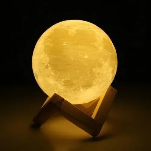 Нічник у вигляді Місяця 3D Moon Light 15см сенсорний 5 режимів - фото 4