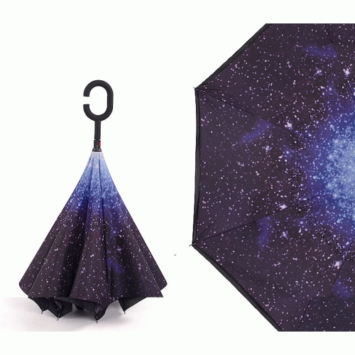 Зонт наоборот Up-Brella Ветрозащитный зонт обратного сложения - фото 5