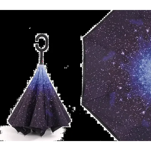 Зонт наоборот Up-Brella Ветрозащитный зонт обратного сложения - фото 5