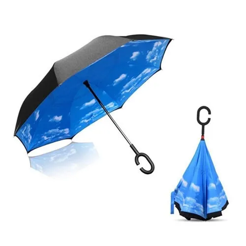 Парасолька навпаки Up-Brella Вітрозахисна парасолька зворотного складання - фото 4