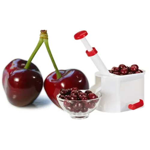 Машинка для удаления косточек. Удалить косточки с вишни. Helfer Hoff Cherry and olive corer, белая - фото 3
