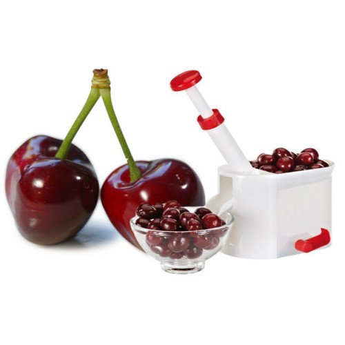 Машинка для удаления косточек. Удалить косточки с вишни. Helfer Hoff Cherry and olive corer, белая - фото 3