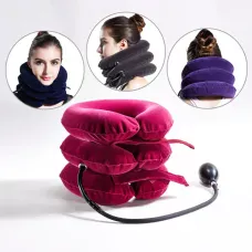 Ортопедичний надувний комір Tractors for cervical Spine, три відділи, коричневий