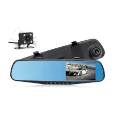 Автомобильный видеорегистратор-зеркало DVR-138W с двумя камерами, 4.3 дюйма с картой памяти до 32 Гб