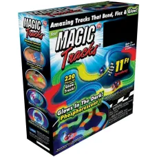 Дитяча траса з машинкою Magic Tracks дорога на 220 деталей, святящаяся машинка в комплекті