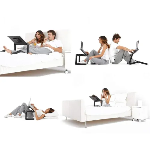 Универсальный Столик трансформер для ноутбука Laptop Table T8, активное охлаждение - фото 9