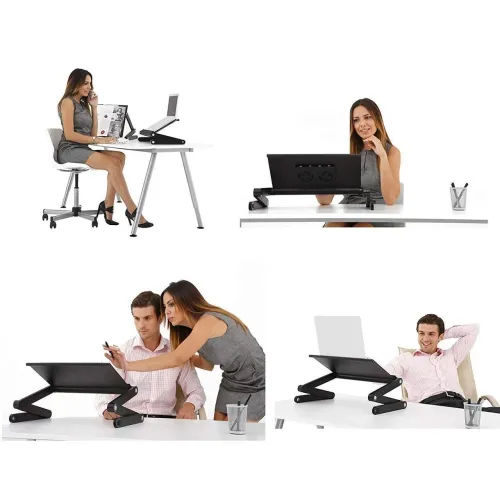 Универсальный Столик трансформер для ноутбука Laptop Table T8, активное охлаждение - фото 14