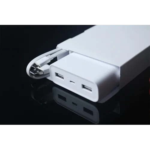 Внешний портативный аккумулятор Xiaomi 20000 mAh, 2 USB, белый - фото 9