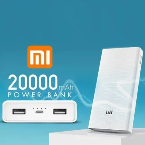 Внешний портативный аккумулятор Xiaomi 20000 mAh, 2 USB, белый - фото 11