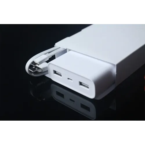 Зовнішній портативний акумулятор Xiaomi 20000 mAh, 2 USB, білий - фото 2