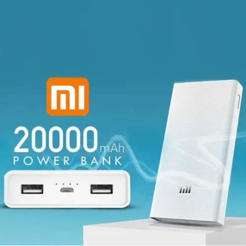 Зовнішній портативний акумулятор Xiaomi 20000 mAh, 2 USB, білий - фото 4