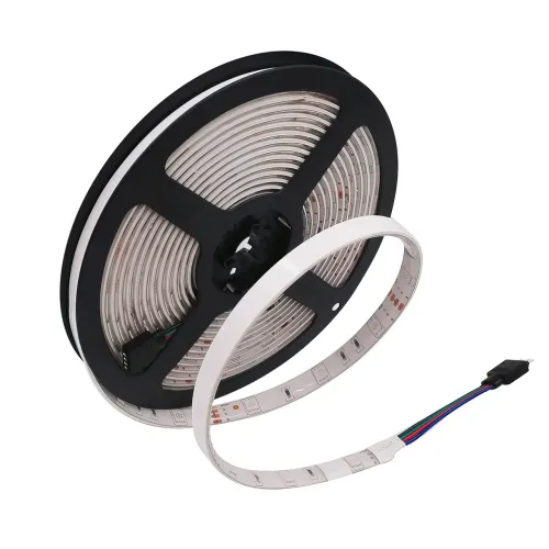 Світлодіодна стрічка 3528 RGB, самоклейні, 5 м, з пультом ДК, IP65, на 300 діодів - фото 3