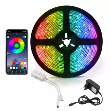 Світлодіодна стрічка 5050 RGB, 12 кольорів, IP65, 55 люменів, 9000 годин роботи, самоклейні