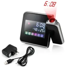 Годинник метеостанція з проектором часу на стіну Color Screen 8190 календар