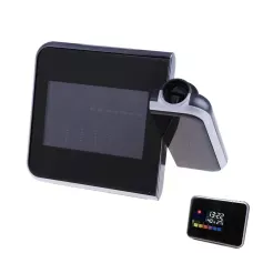 Часы метеостанция с проектором времени на стену Color Screen 8190 календарь
