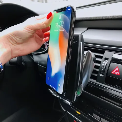 Автомобильный держатель для смартфона SmartSensor Pro S5 с беспроводной зарядкой, 10 Вт, от 4 до 6.5 дюйма - фото 8