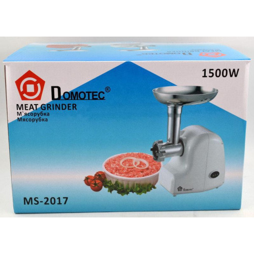 Электромясорубка Domotec, насадка для колбасы, 1500 Вт, MS 2017 - фото 4