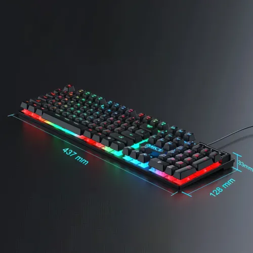 Ігрова клавіатура ZYG-800 LED з підсвіткою, USB, механічна, 104 клавіші, з кнопкою вмикання підсвітки - фото 9