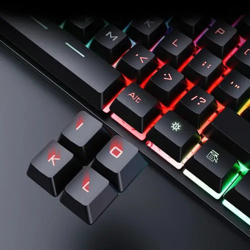 Ігрова клавіатура ZYG-800 LED з підсвіткою, USB, механічна, 104 клавіші, з кнопкою вмикання підсвітки - фото 11
