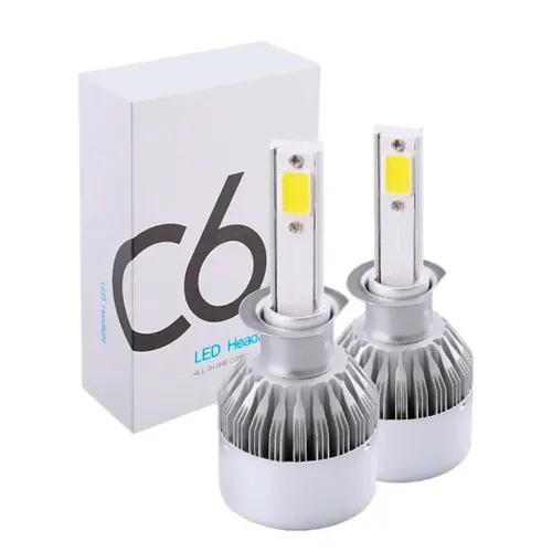 Набор автомобильных светодиодных LED ламп TOP LED PRO С6 H7, холодный свет - фото 2