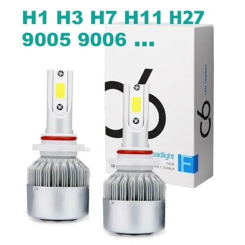 Набор автомобильных светодиодных LED ламп TOP LED PRO С6 H7, холодный свет - фото 3