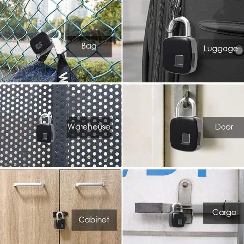 Умный биометрический замок с отпечатком пальца USB Rechargeable Smart Keyless Fingerprint Lock - фото 6