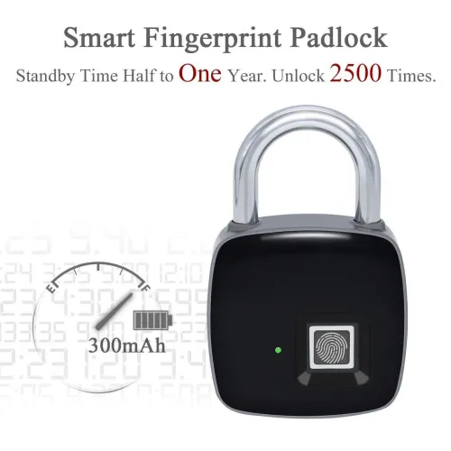 Умный биометрический замок с отпечатком пальца USB Rechargeable Smart Keyless Fingerprint Lock - фото 4