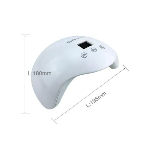 LED лампа для полимеризации гелей и лака SUN 5 Mini, для ногтей, с таймером, 24W, сенсорная, Белая - фото 2