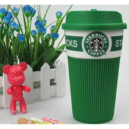 Чашка керамічний кухоль Starbucks Brown Старбакс з термоізоляцією